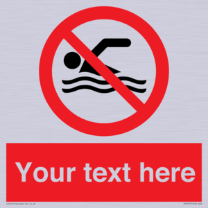 Custom prohibition no swimming